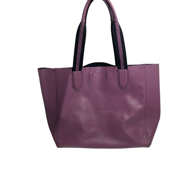 Coach Derby Purple Pebbled Leather Tote Bag - Picture 1 of 13